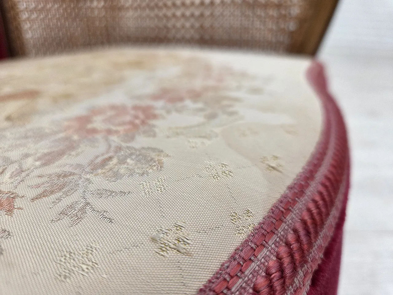 Divano danese a 3 posti, velluto, anni '50 23