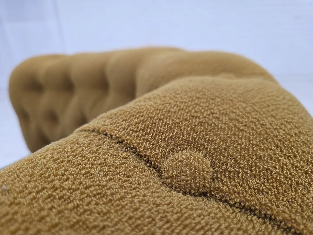 Danish relaxation armchair in green wool and ash wood, 1950s 14