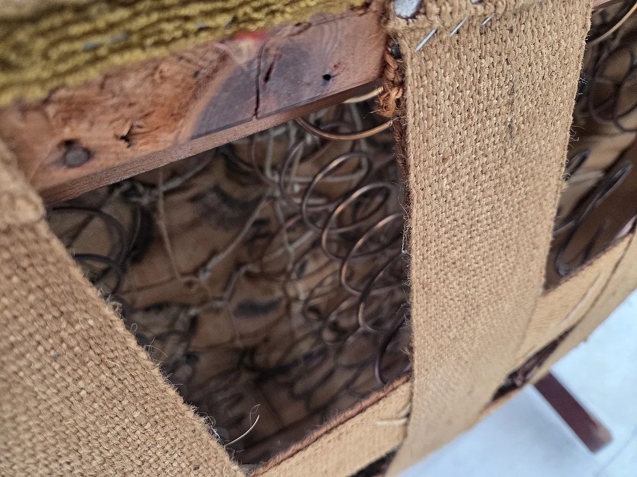 Danish relaxation armchair in green wool and ash wood, 1950s 19