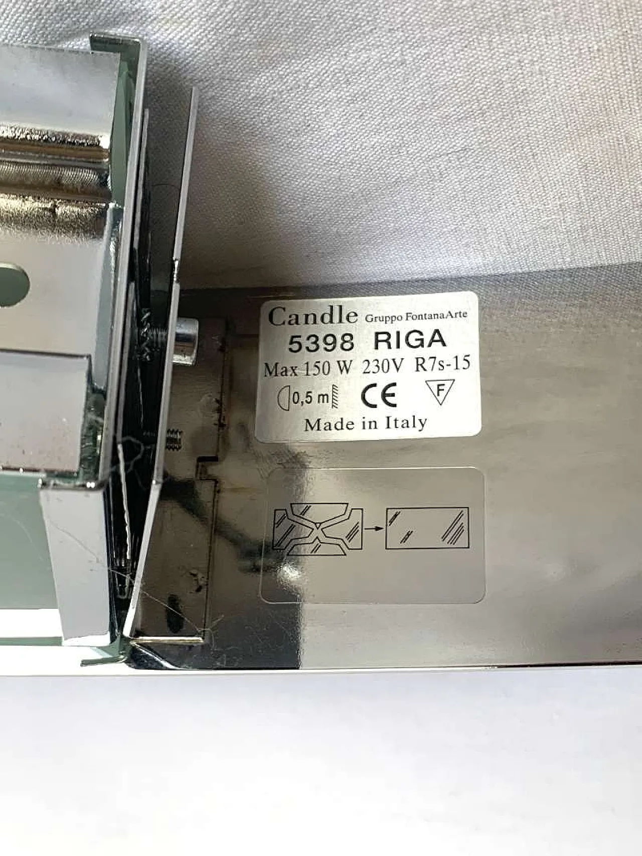 Applique Riga di Paol Zani per FONTANA ARTE, anni '90 4