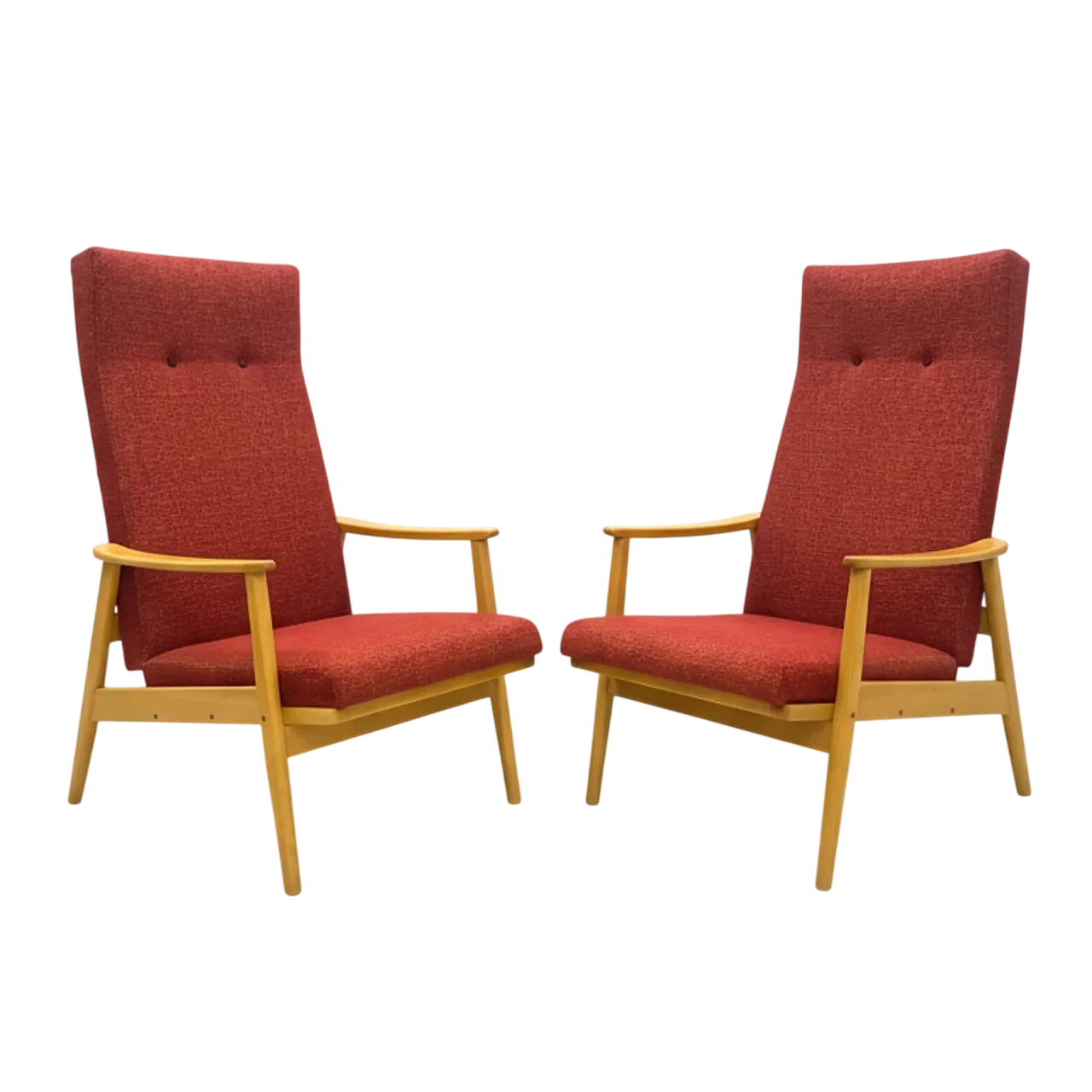 Coppia di poltrone di TON, anni '60 13