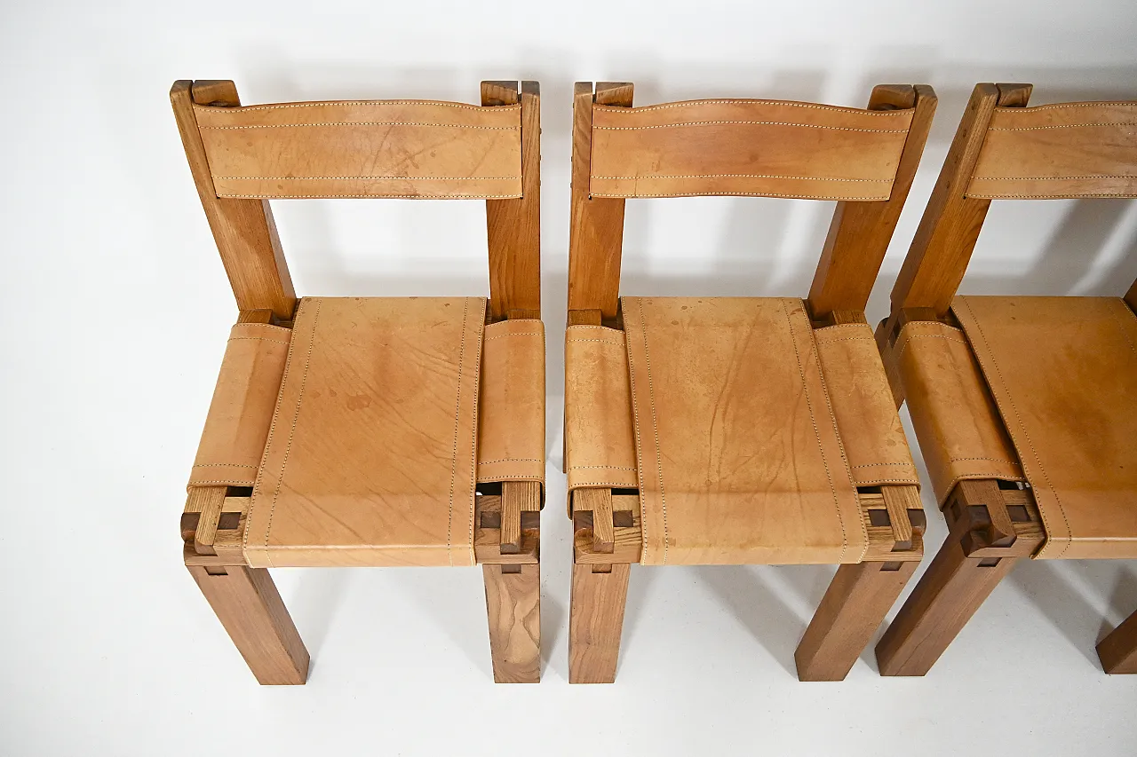 6 Sedie da pranzo "S11" di Pierre Chapo, 1966 10