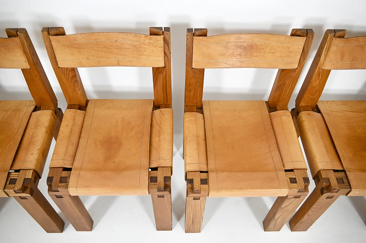 6 Sedie da pranzo "S11" di Pierre Chapo, 1966 11