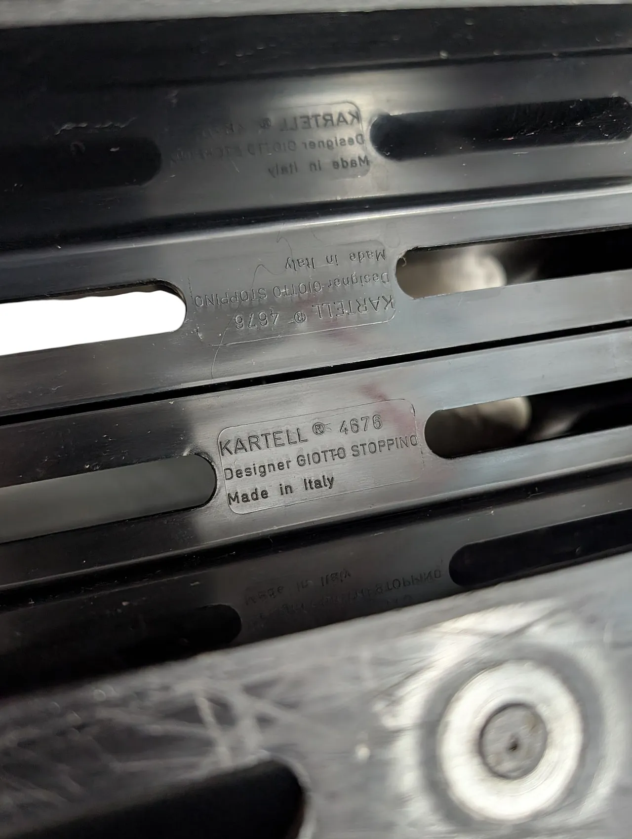 Black magazine rack by Giotto Stoppino for Kartell, 1970 3