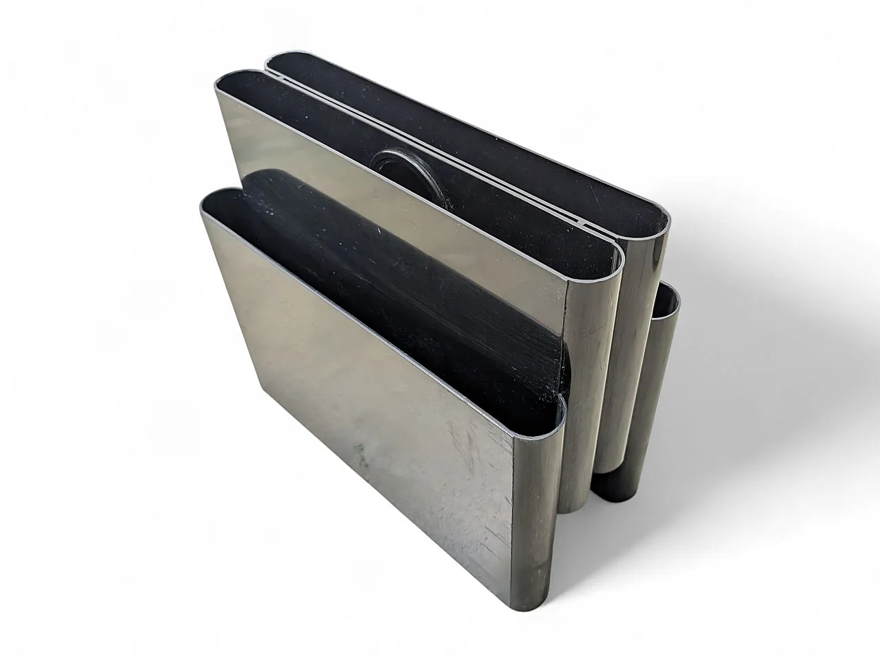 Black magazine rack by Giotto Stoppino for Kartell, 1970 6