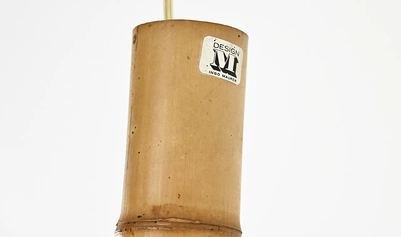 Lampada a sospensione Uchiwa "Shichi" di Ingo Maurer per Design M, anni '70 10