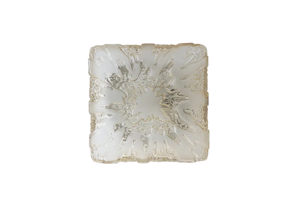 Mid-Century Modern sconce in glass and steel, 1960s 9