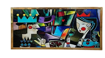 Quadro in vetro con immagine picassiana, '900