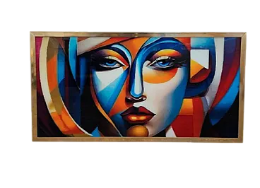 Quadro in vetro con volto femminile, '900