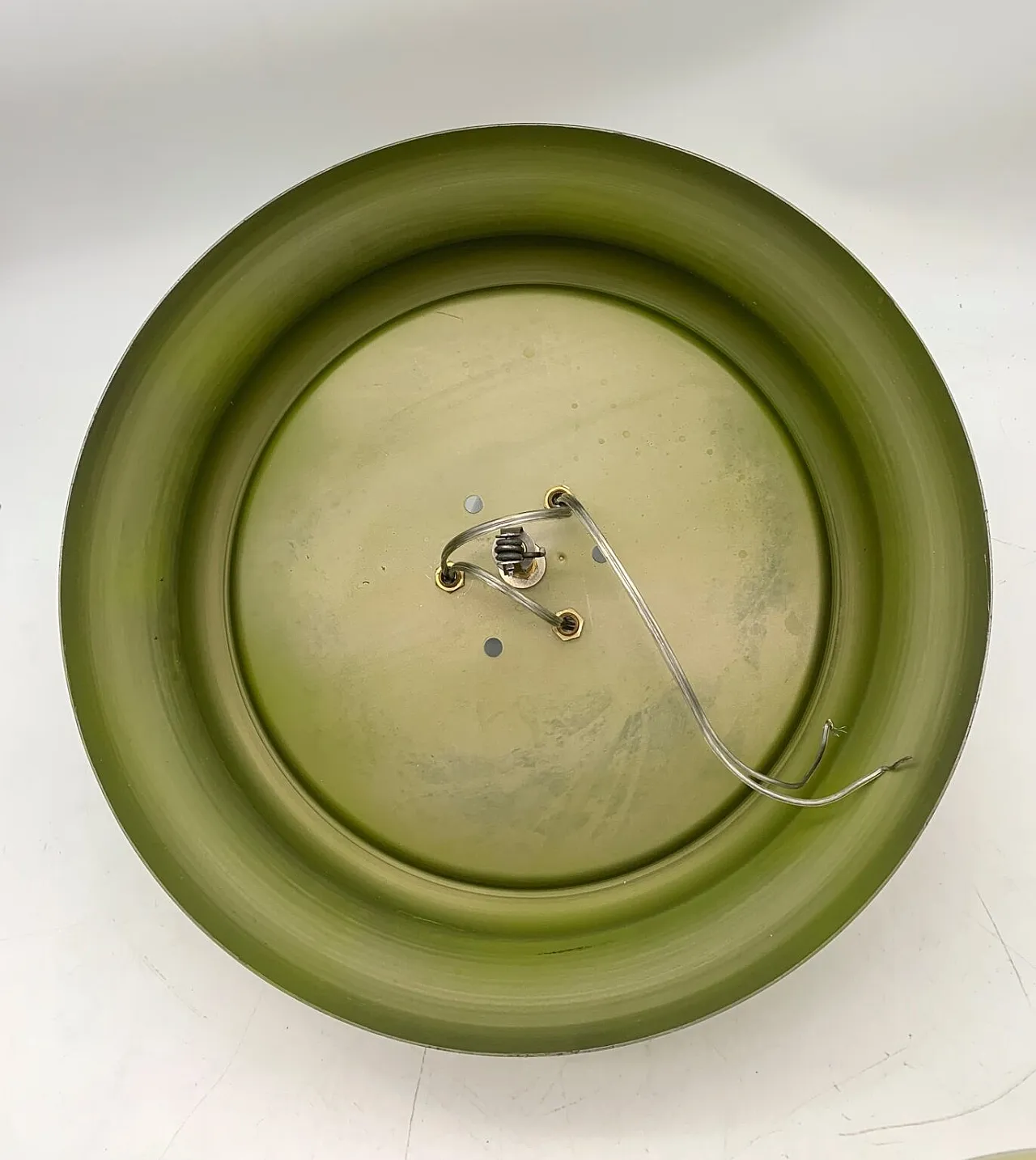 Pair of creamy white ceiling lights, 1960s 5