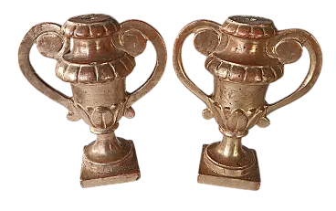 Pair of gilded wooden supports for palm leaves, late 18th century