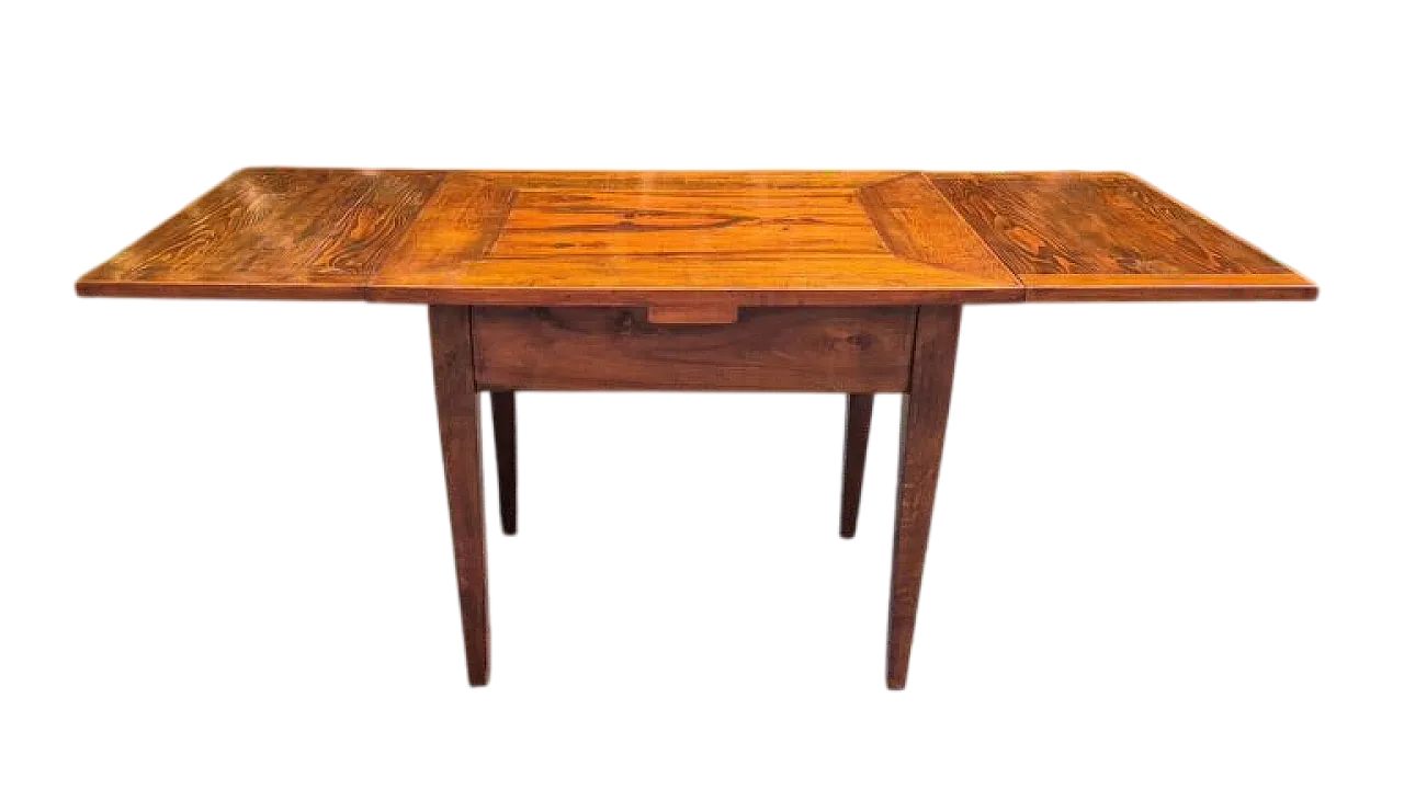 Extendable walnut and oak table, 19th century 8