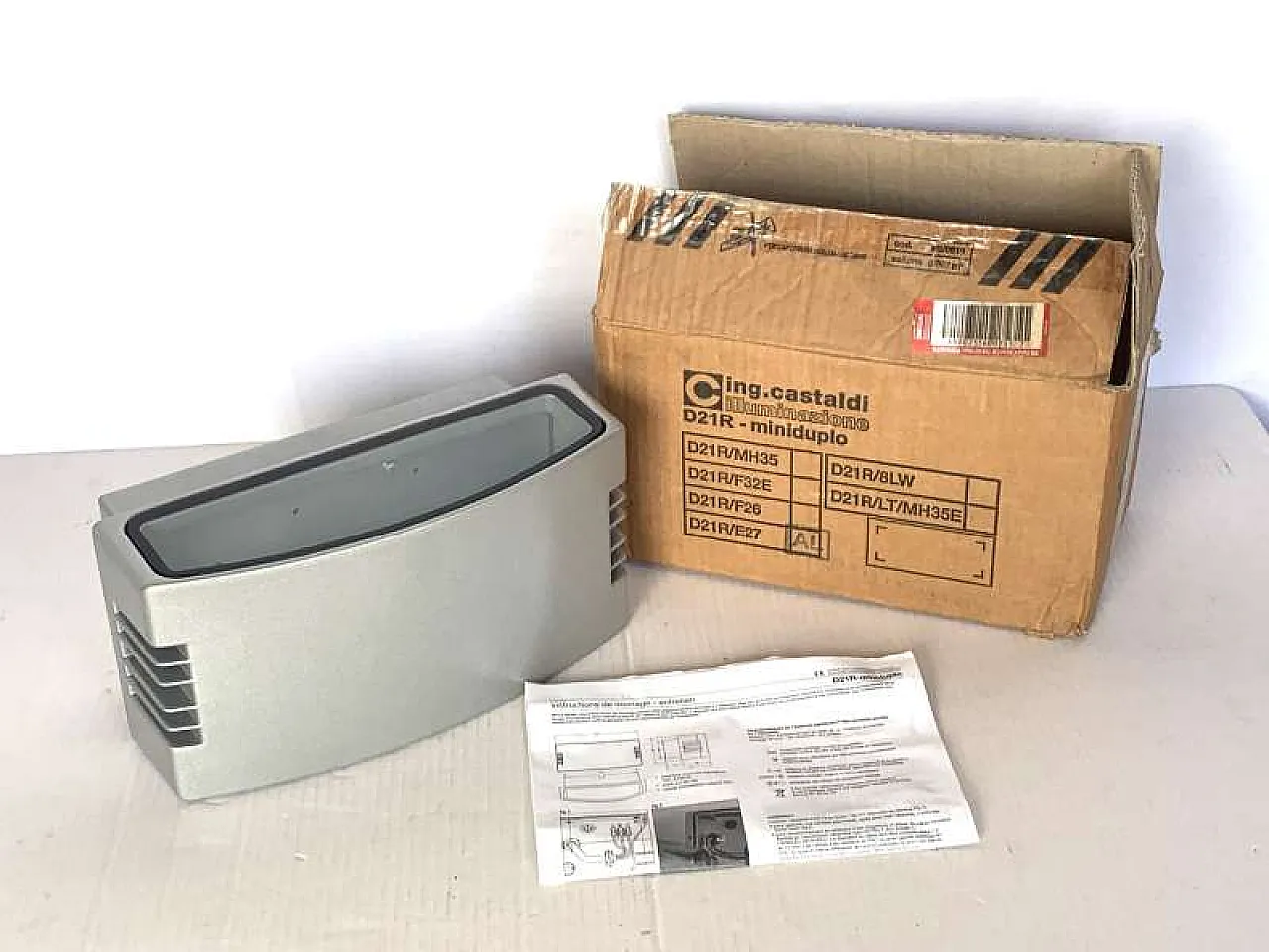 Applique Miniduplo in alluminio ING. CASTALDI, anni '80 6