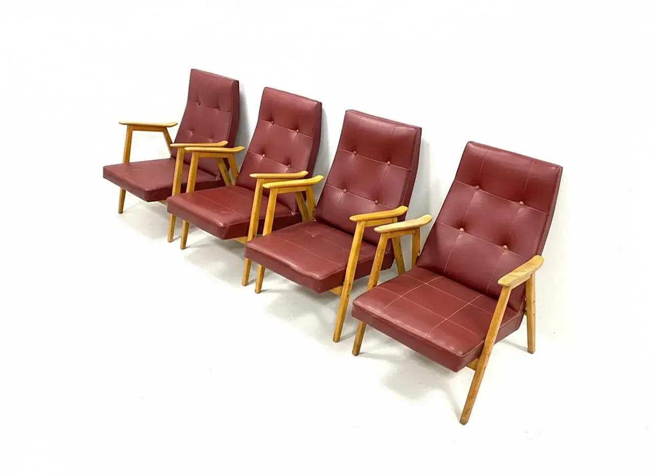 4 poltrone retrò, anni '60 1