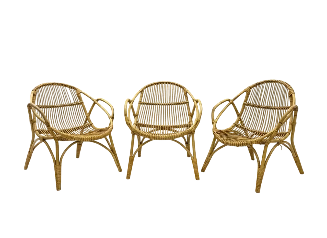 3 Retro armchairs with table, Alan Fuchs, 1960s 9