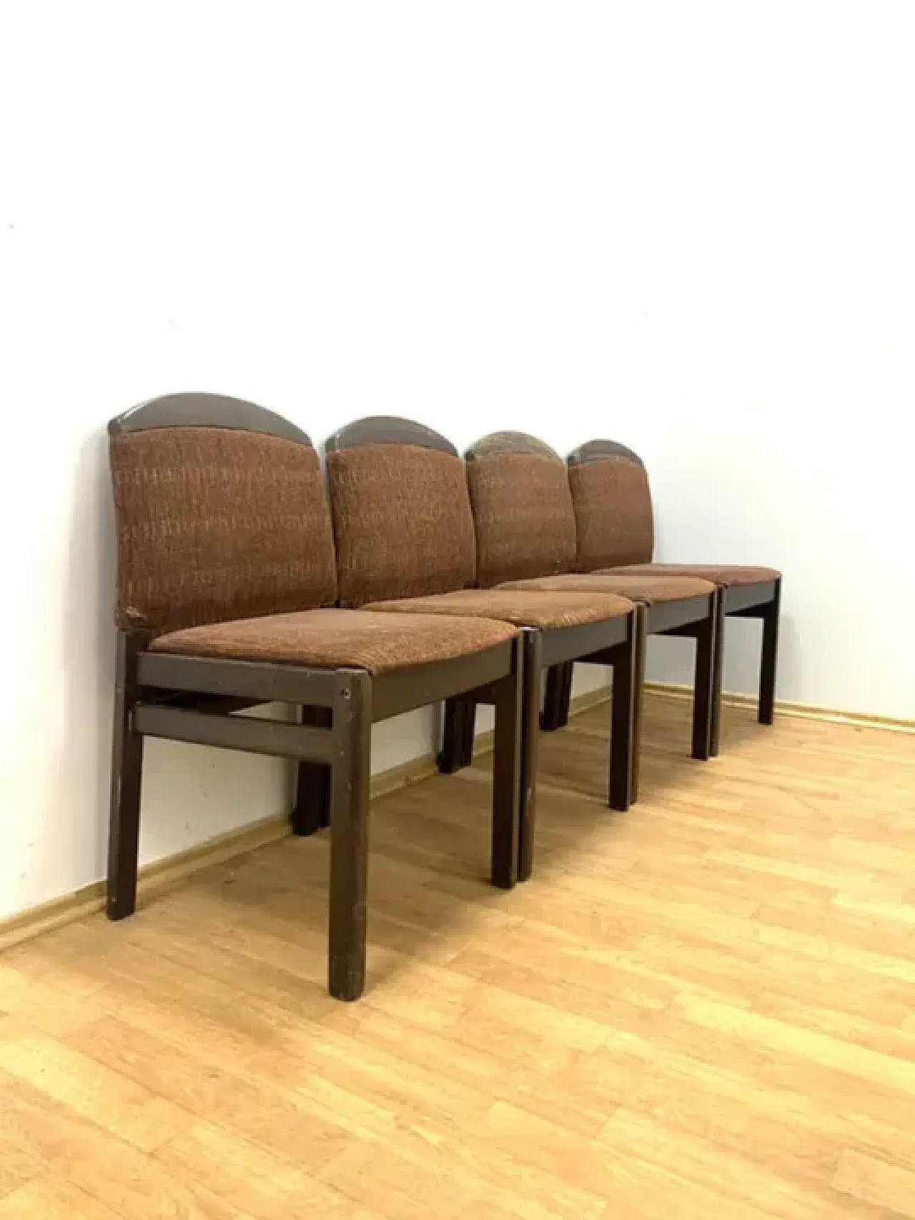 4 sedie Hikor retrò, anni '80 3