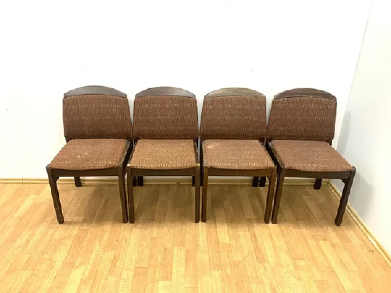 4 sedie Hikor retrò, anni '80 7