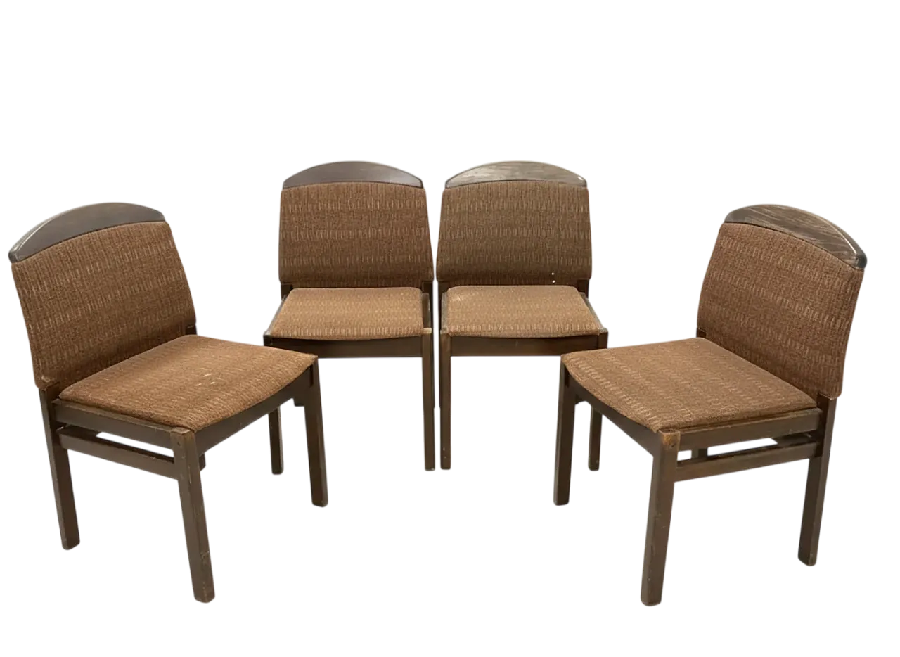 4 sedie Hikor retrò, anni '80 8