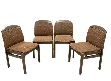 4 sedie Hikor retrò, anni '80