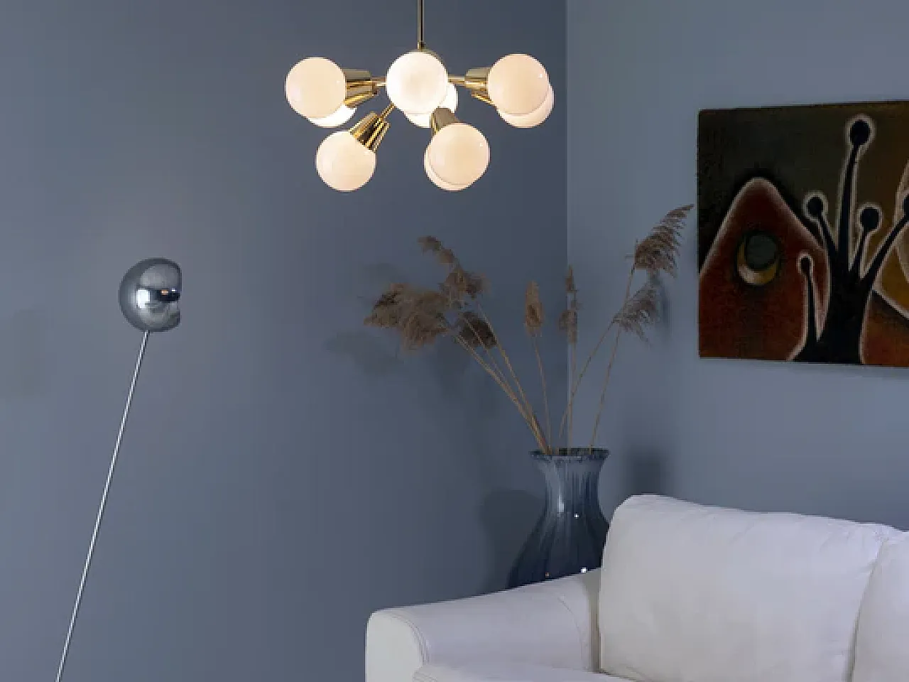 Lampadario Sputnik a nove bracci, Jaroslav Bejvl Sr, anni '70 3