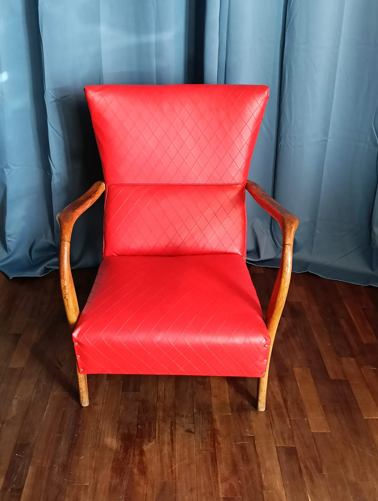 Poltrona in skai, stile William Ulrich, anni '50 4