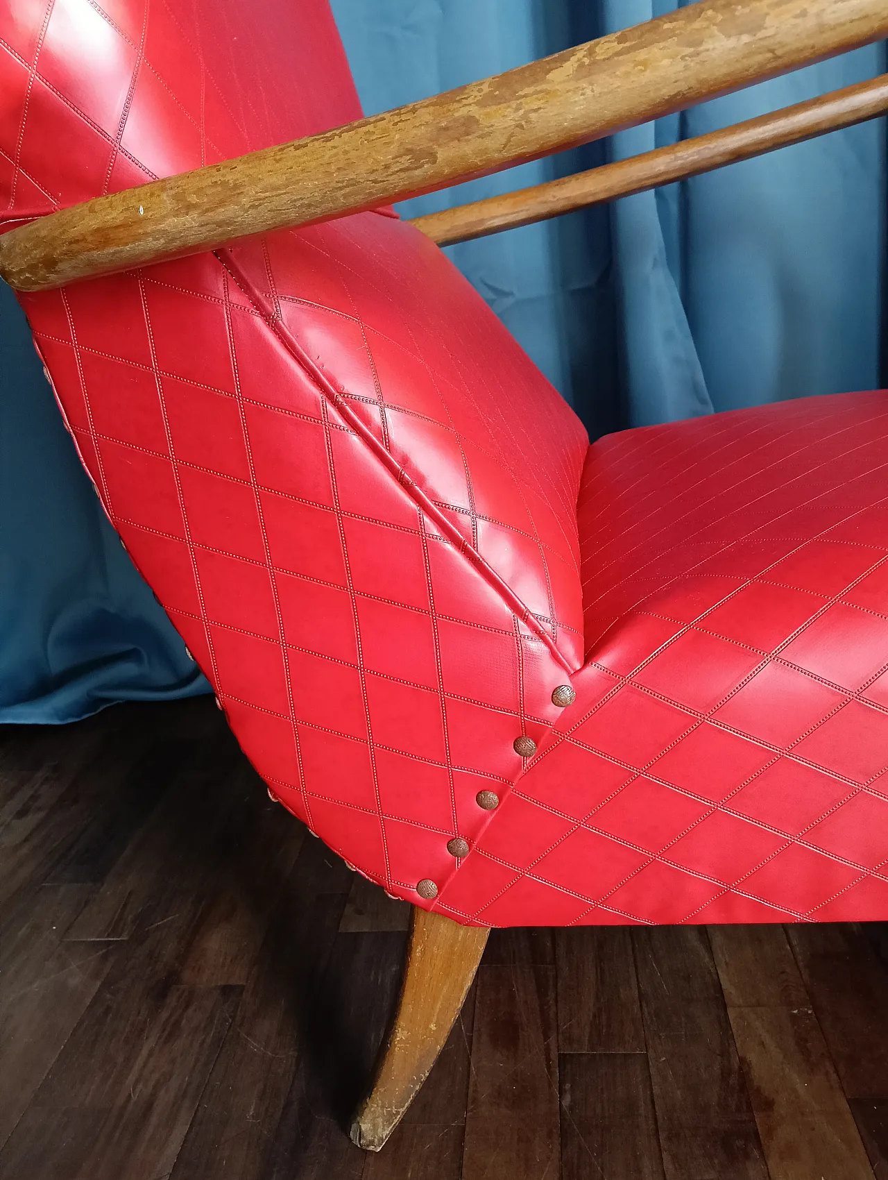 Poltrona in skai, stile William Ulrich, anni '50 10