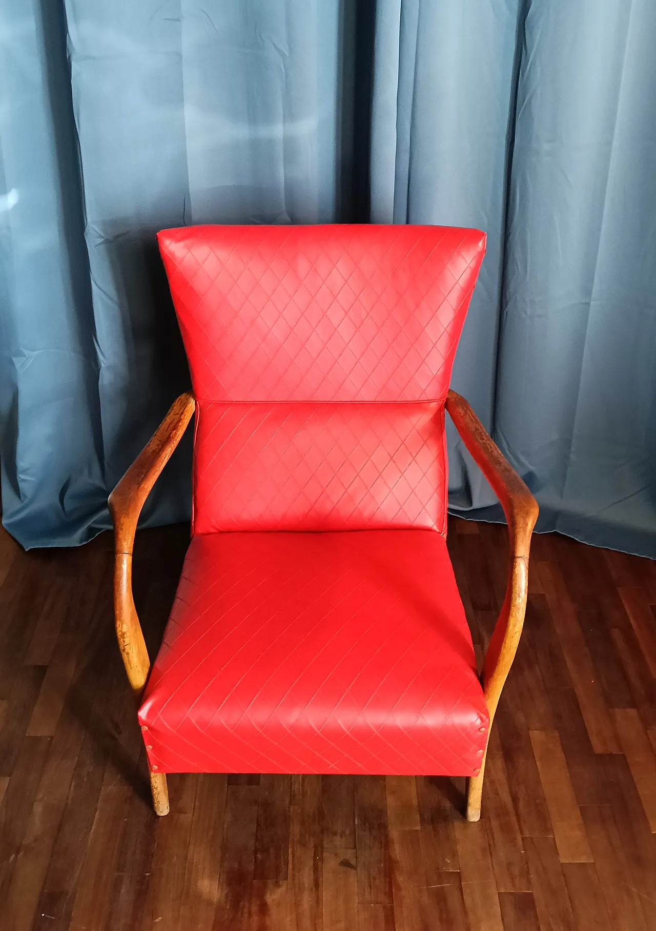 Poltrona in skai, stile William Ulrich, anni '50 25