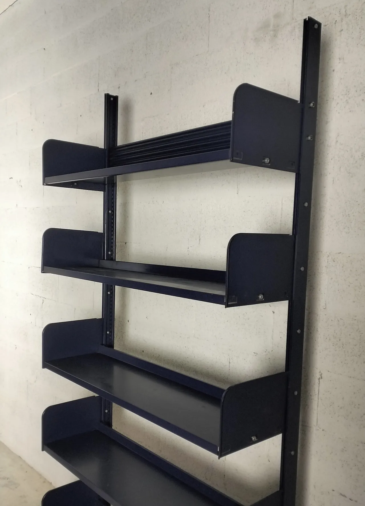 Congresso blue metal bookcases by Lips Vago, 70s 3