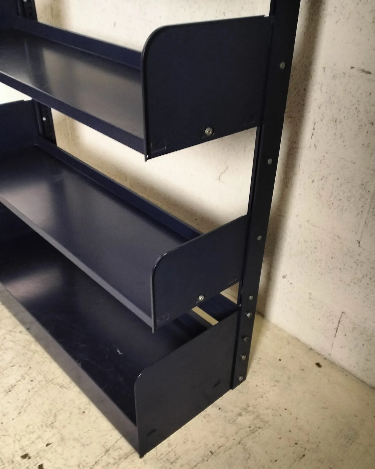 Congresso blue metal bookcases by Lips Vago, 70s 5