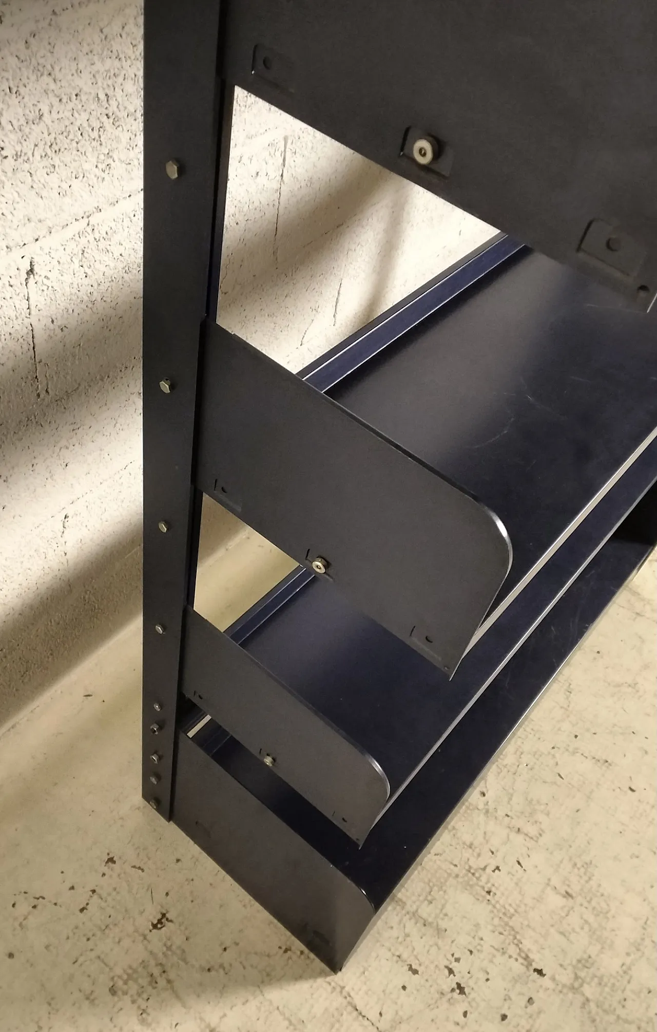 Congresso blue metal bookcases by Lips Vago, 70s 7