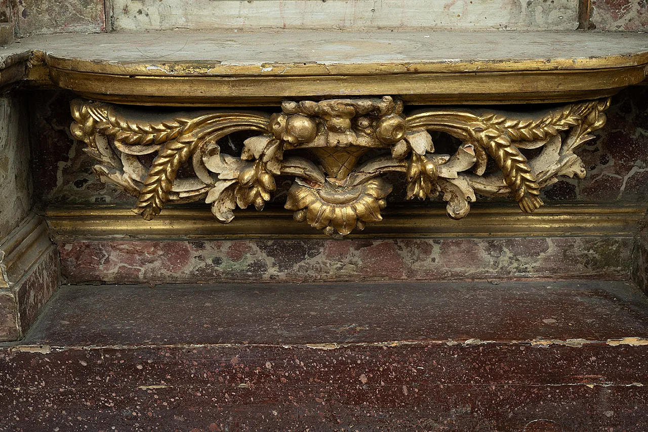 Tabernacolo di origine romana in legno marmorizzato, '600 5