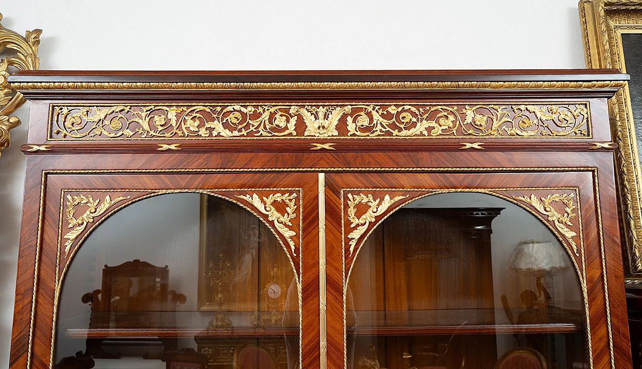 Libreria Napoleone III in pregiati legni esotici, '800 3
