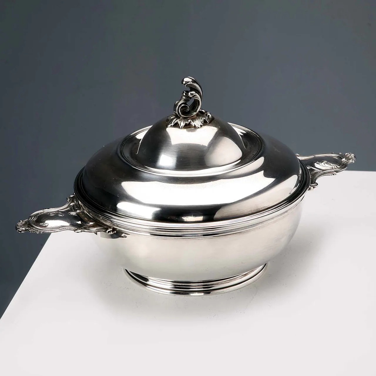 Piatto verdure in argento 925 sbalzato e cesellato, '900 3