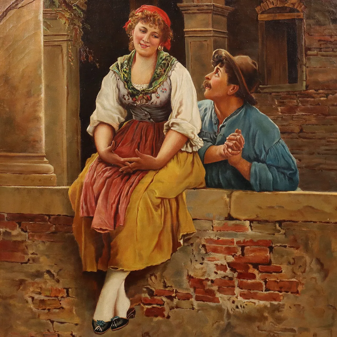 Proposta di matrimonio, olio su tela, '900 3