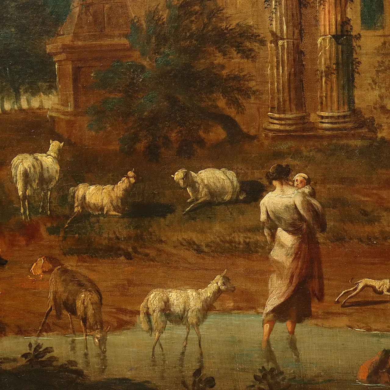 Olio su tela attribuito alla cerchia di Hendrick Mommers, '700 5