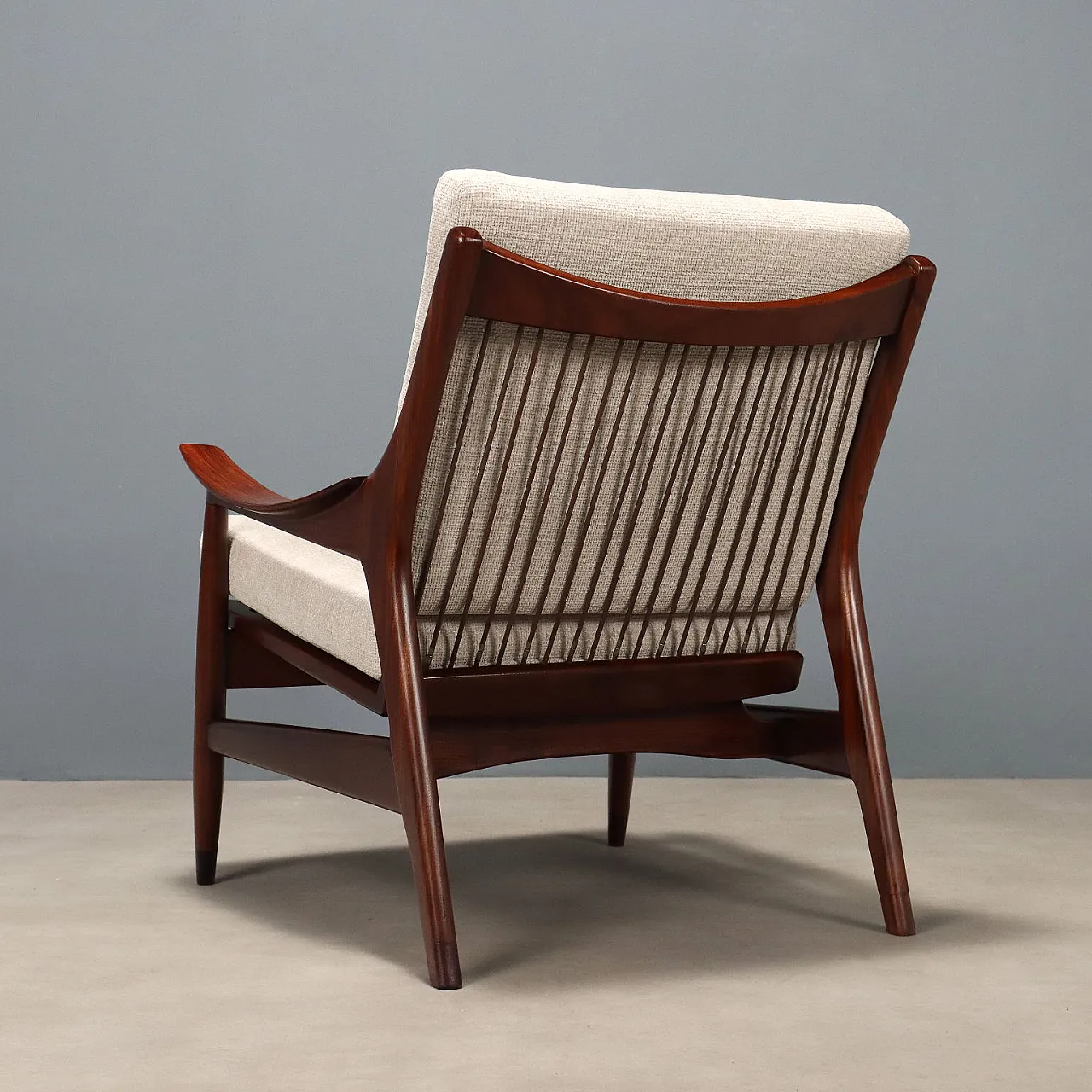 Poltrona in teak e tessuto, '900 7