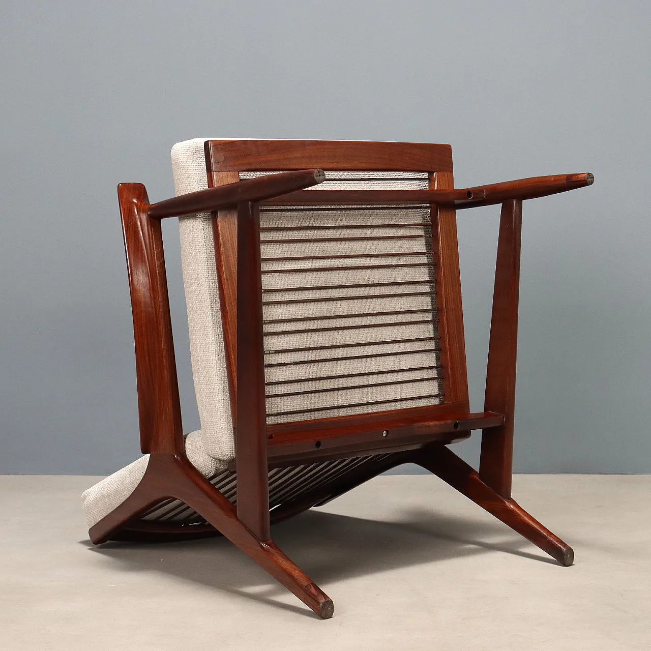 Poltrona in teak e tessuto, '900 9