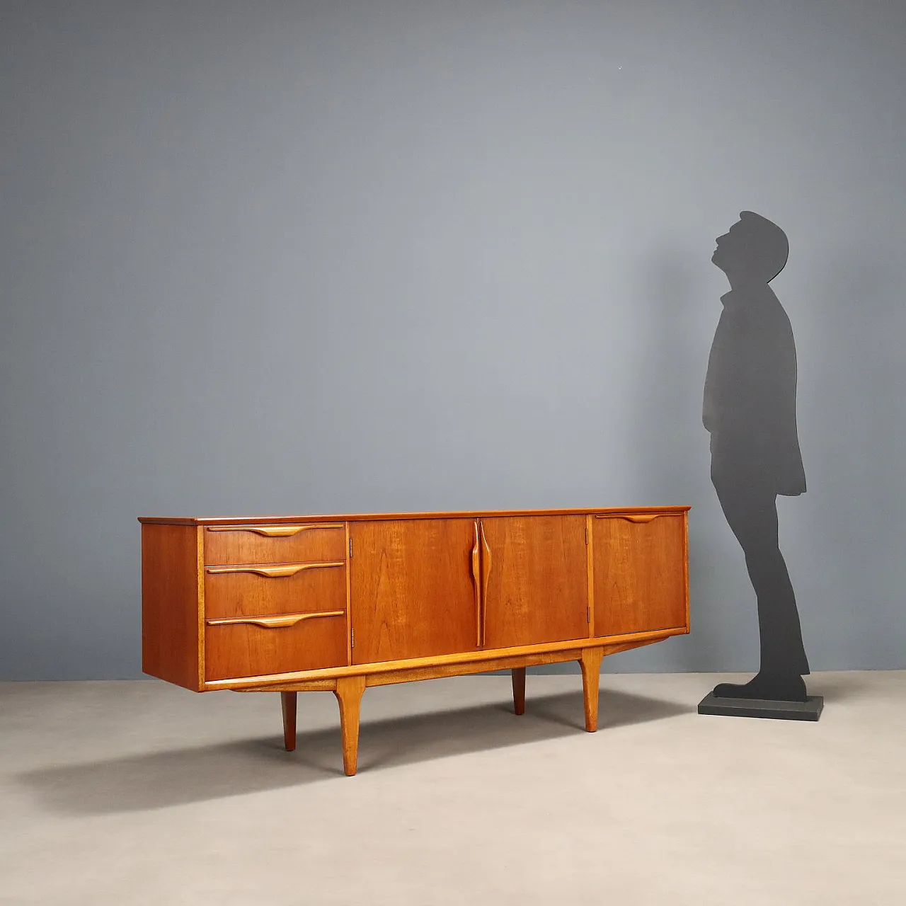 Credenza impiallacciata in teak, '900 2