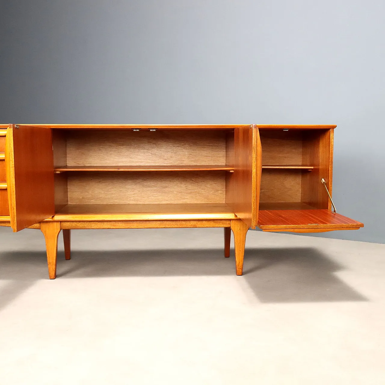 Credenza impiallacciata in teak, '900 5