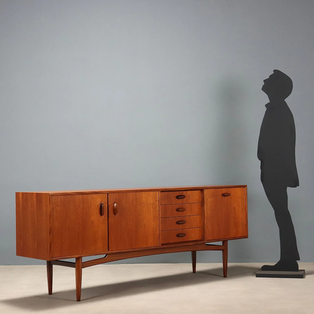 Credenza impiallacciata in teak, '900 2