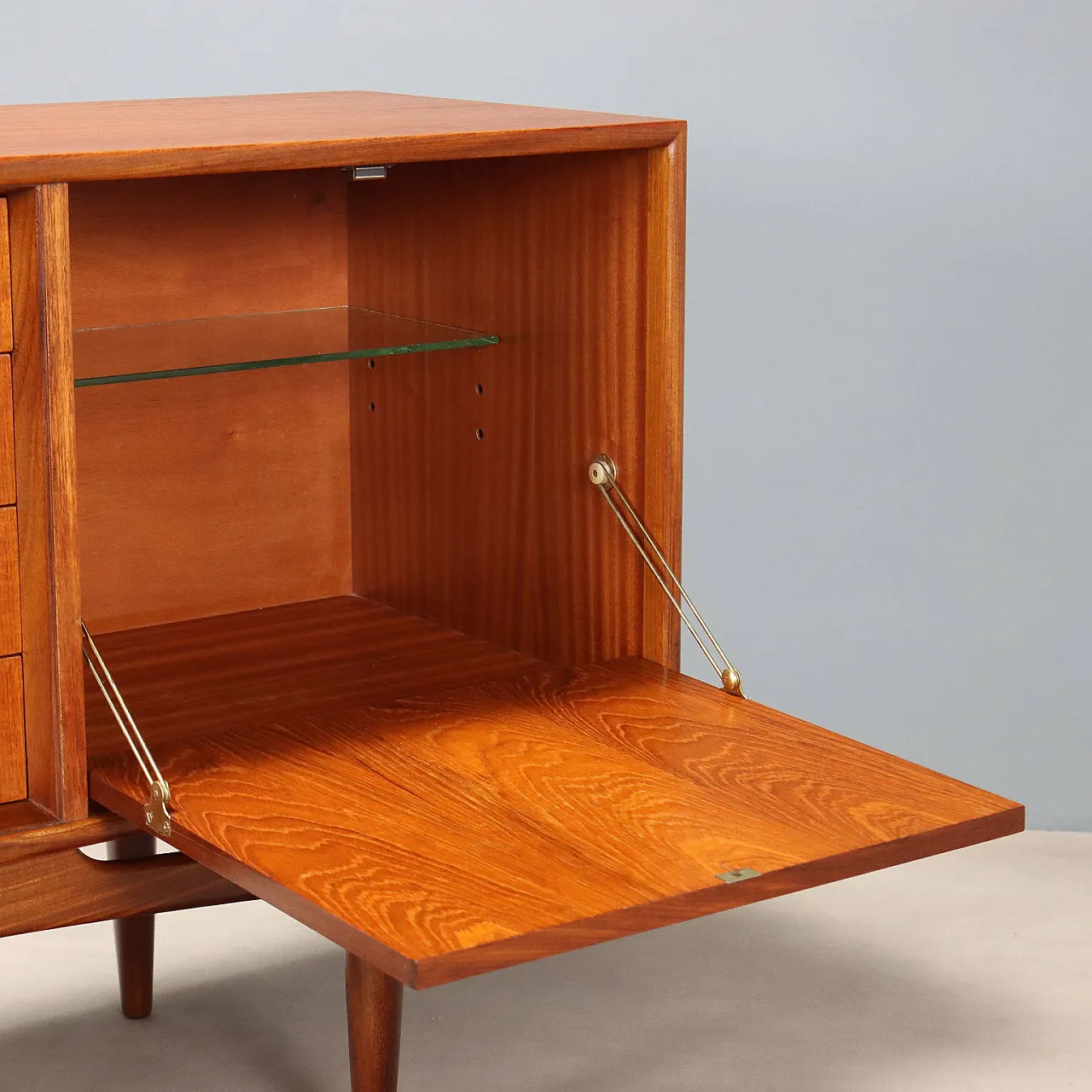 Credenza impiallacciata in teak, '900 4