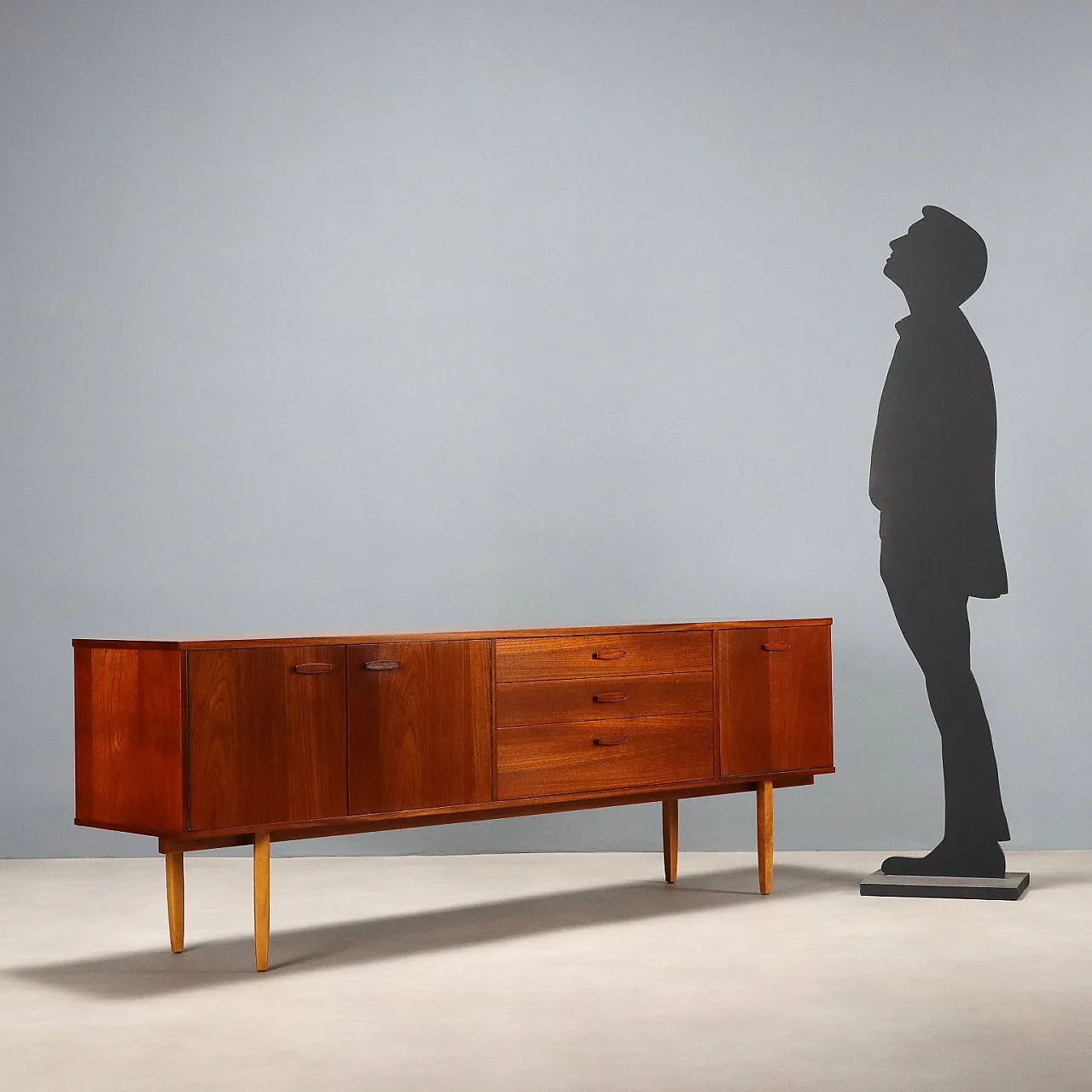 Credenza impiallacciata in teak, '900 2