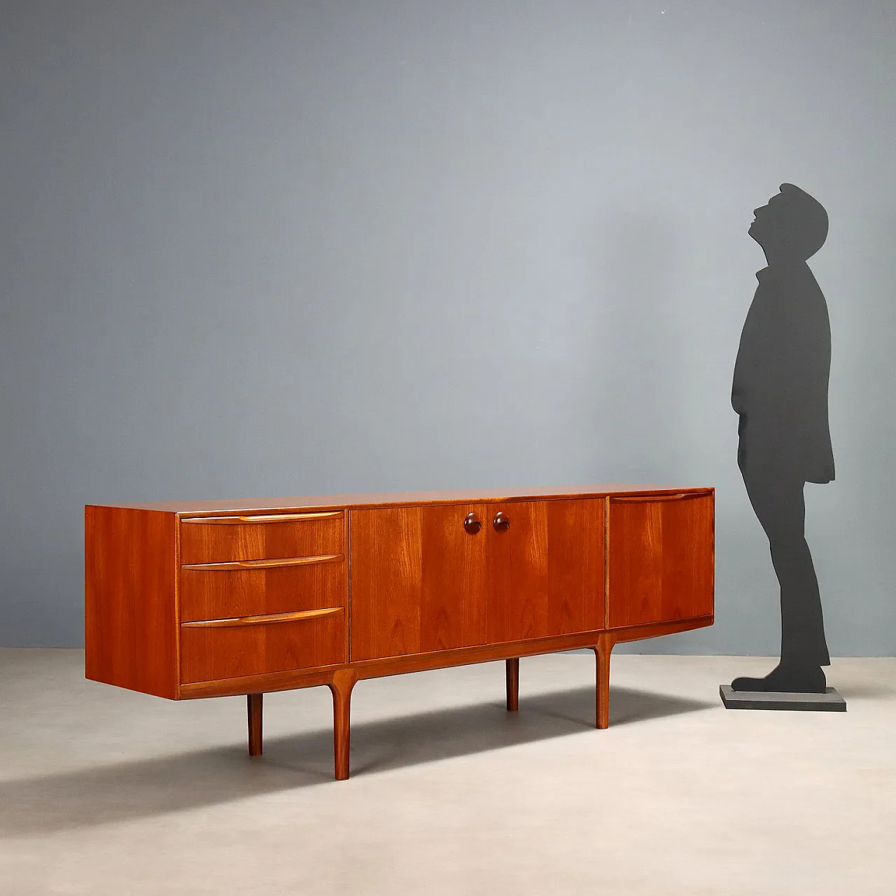 Credenza impiallacciata in teak, '900 2