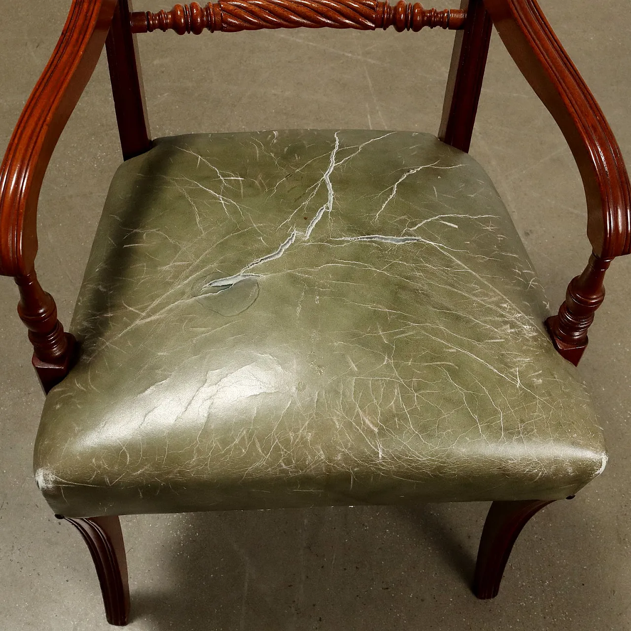 Sedia Regency in legno, fine '800 5