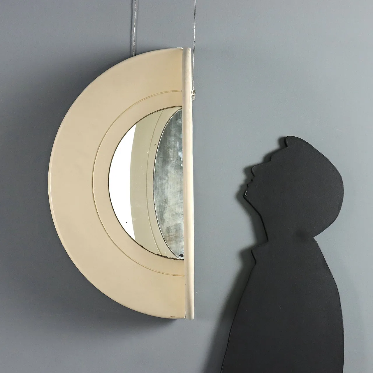 Coppia di specchi con cornici in legno laccato bianco, '900 2