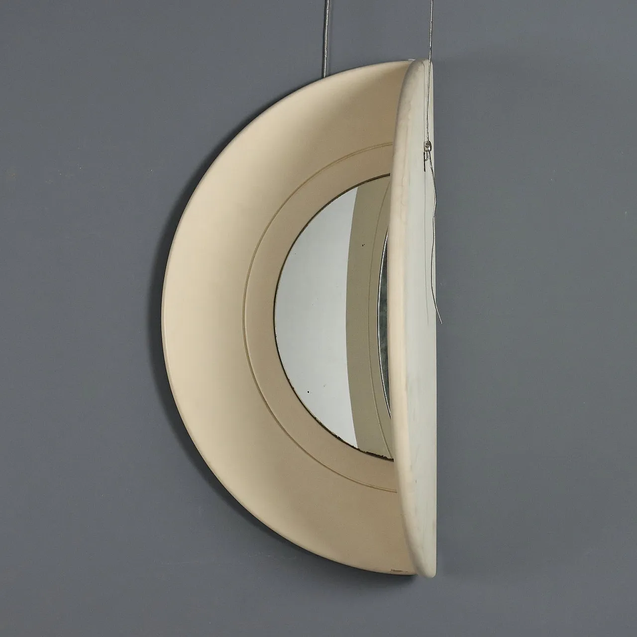 Coppia di specchi con cornici in legno laccato bianco, '900 4