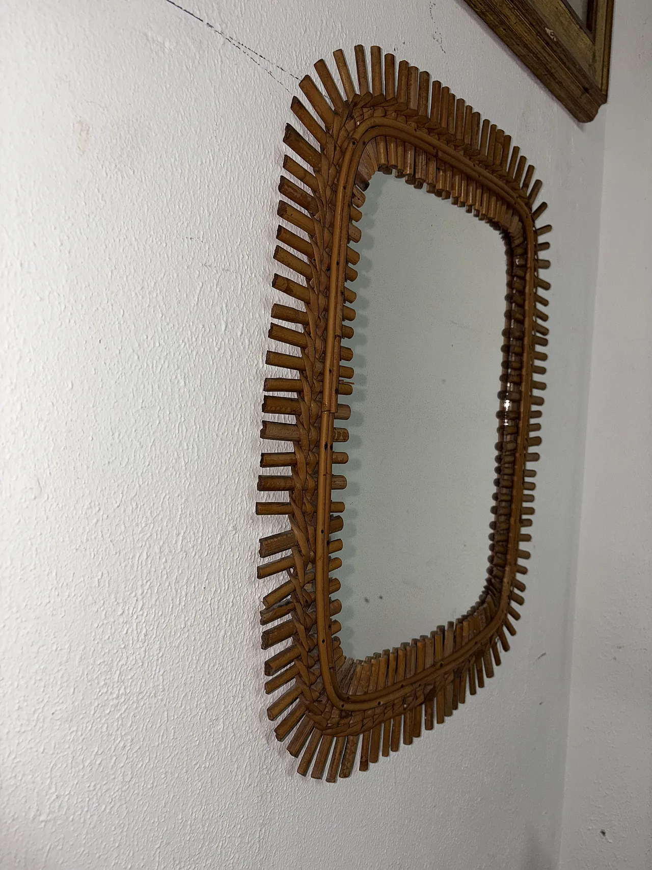 Specchio in bamboo, anni '70 6