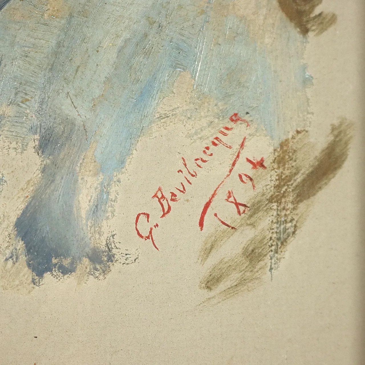 Giovanni Bevilacqua, olio su cartone con cartone, anni '90 7