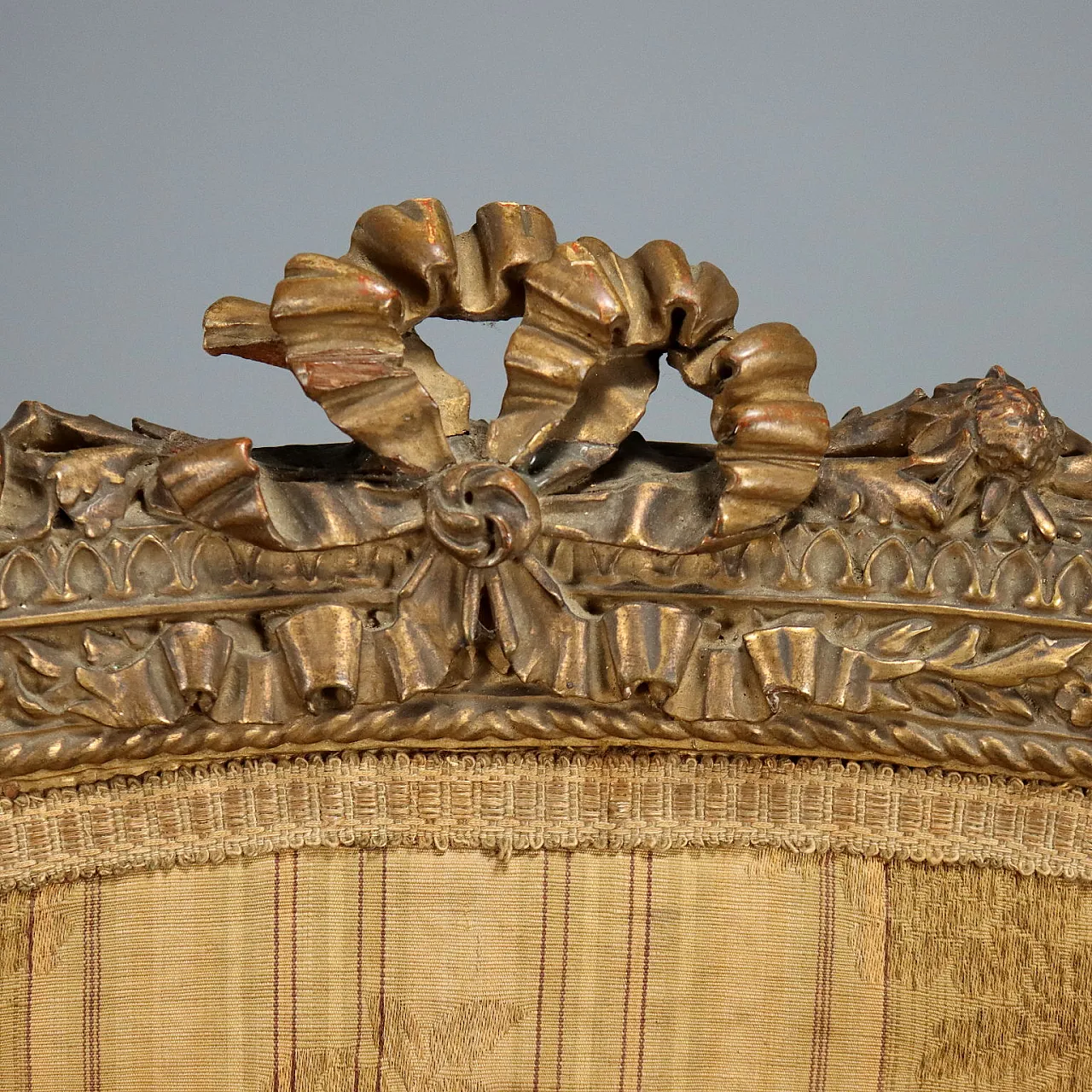 Poltrona in canna, tessuto e paglia di Vienna con cuscino, fine '800 4