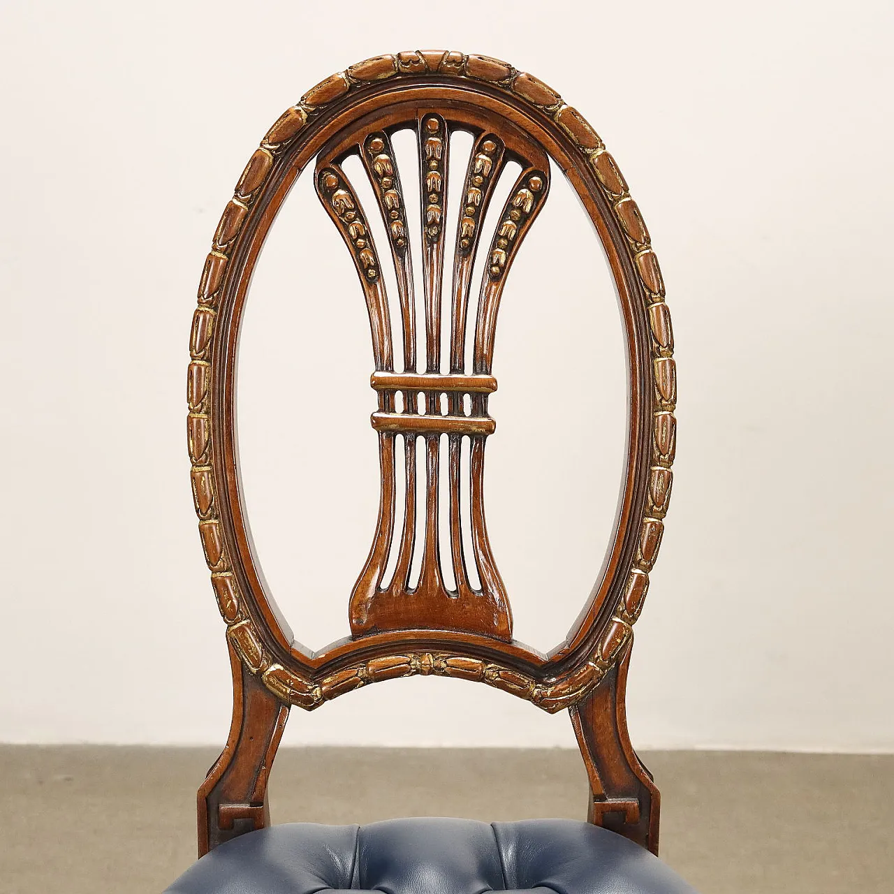 Scrivania  a forma di fagiolo con sedia in pelle, '900 8